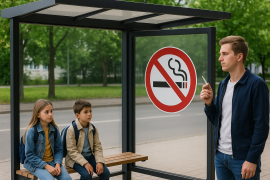 Pas de cigarettes aux abribus